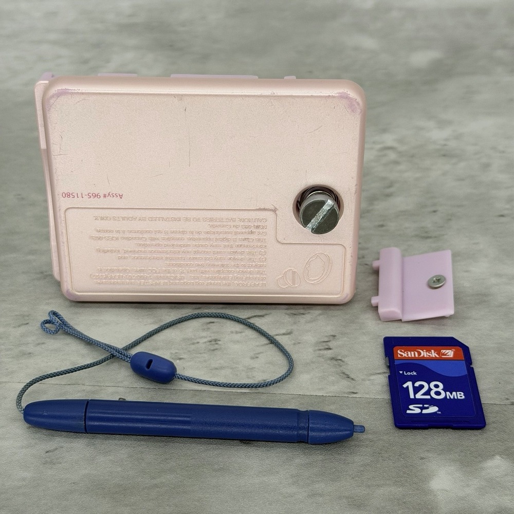 LeapFrog Leapster 2 Handheld Systm Purple Pink Battery Case/lid Stylus Pen Parts